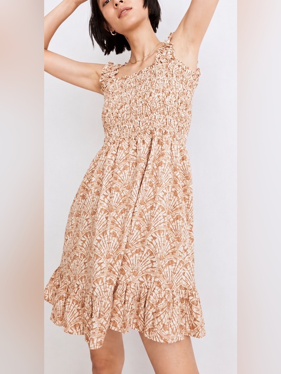 Madewell Dresses & Skirts - Madewell Lucie linen blend smocked dress, large